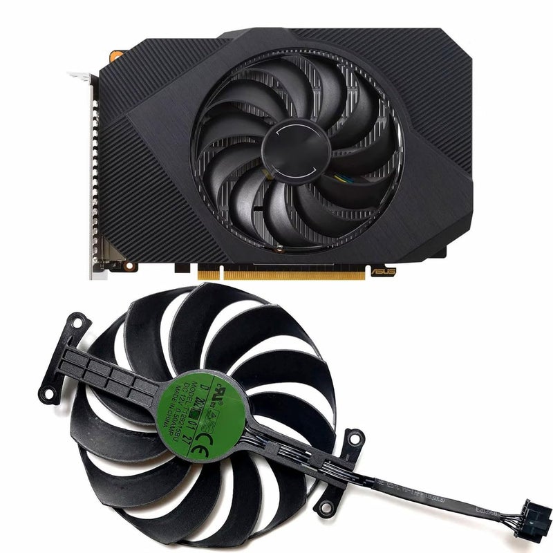 LTANDBR مروحة استبدال بطاقة الرسوميات ASUS Radeon RX6400 4GB Phoenix OC T129215BU FDC10U12D9-C CF1010U12D (T129215BU) - Image 1